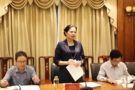 Phó Chủ tịch Hà Thị Nga cho ý kiến vào nội dung Đại hội đại biểu MTTQ Việt Nam tỉnh Lào Cai nhiệm kỳ 2025-2030